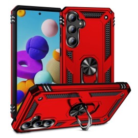 Coverup Ring Ständer Back Cover - Samsung Galaxy A35 Hülle - Rot