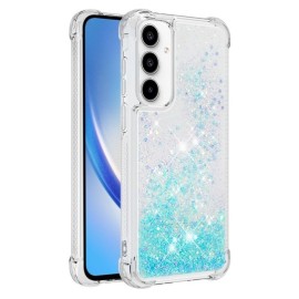Coverup Liquid Glitzer Back Cover - Samsung Galaxy A35 Hülle - Hellblau