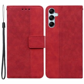 Coverup Geometric Klapphülle - Samsung Galaxy A15 Hülle - Rot