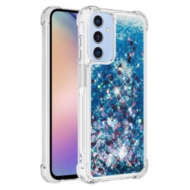 Coverup Liquid Glitzer Back Cover - Samsung Galaxy A15 Hülle - Blau