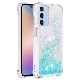 Coverup Liquid Glitzer Back Cover - Samsung Galaxy A15 Hülle - Hellblau