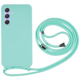 Coverup Colour TPU Back Cover mit Handykette - Samsung Galaxy A15 Hülle - Cyan