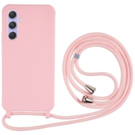 Coverup Colour TPU Back Cover mit Handykette - Samsung Galaxy A15 Hülle - Rosa