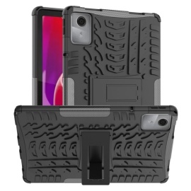 Panzer Back Cover mit Ständer - Lenovo Tab M11 Hülle - Schwarz