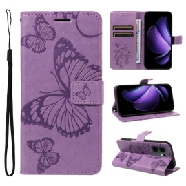 Coverup Schmetterlinge Klapphülle - OPPO Reno13 F / FS 5G Hülle - Lila