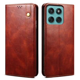 Coverup Premium Classic Klapphülle - Motorola Edge 60 / 60 Fusion Hülle - Braun