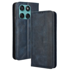 Coverup Vintage Style Klapphülle - Motorola Edge 60 / 60 Fusion Hülle - Blau