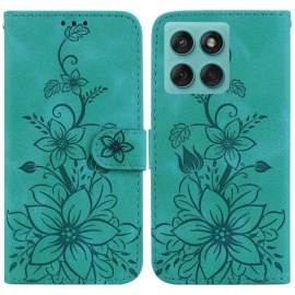 Coverup Blumen Klapphülle - Motorola Edge 60 / 60 Fusion Hülle - Grün