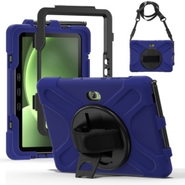 Coverup Heavy Duty Case mit Schultergürtel - Samsung Galaxy Tab Active 5 Pro Hülle - Blau