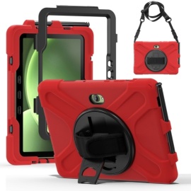 Coverup Heavy Duty Case mit Schultergürtel - Samsung Galaxy Tab Active 5 Pro Hülle - Rot
