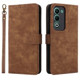 Coverup Klapphülle mit Schlüsselband - OPPO A5 5G Hülle - Braun