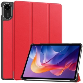 Coverup Tri-Fold Ständer Klapphülle mit Schlaf/Wach-Funktion - Xiaomi Redmi Pad 2 Hülle - Rot