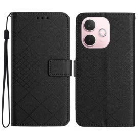Coverup Rhombus Klapphülle - OPPO A5 Pro 5G Hülle - Schwarz