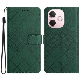 Coverup Rhombus Klapphülle - OPPO A5 Pro 5G Hülle - Grün