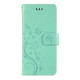 Coverup Blumen & Schmetterlinge Klapphülle - Samsung Galaxy S10 Hülle - Mintgrün