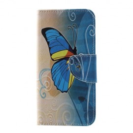 Klapphülle - Samsung Galaxy S10 Hülle - Blauer Schmetterling