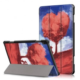 Tri-Fold Ständer Klapphülle mit Schlaf/Wach-Funktion - Lenovo Tab P10 Hülle - Herz