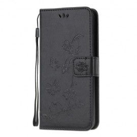 Coverup Blumen & Schmetterlinge Klapphülle - Samsung Galaxy A51 Hülle - Schwarz