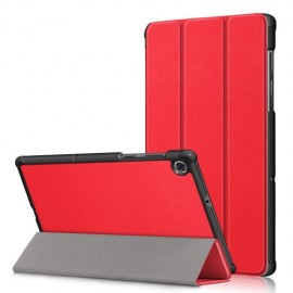 Tri-Fold Ständer Klapphülle mit Schlaf/Wach-Funktion - Lenovo Tab M10 FHD Plus Hülle - Rot