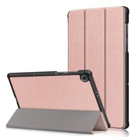 Tri-Fold Ständer Klapphülle mit Schlaf/Wach-Funktion - Lenovo Tab M10 FHD Plus Hülle - Roségold