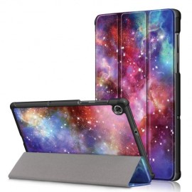 Tri-Fold Ständer Klapphülle mit Schlaf/Wach-Funktion - Lenovo Tab M10 FHD Plus Hülle - Galaxy